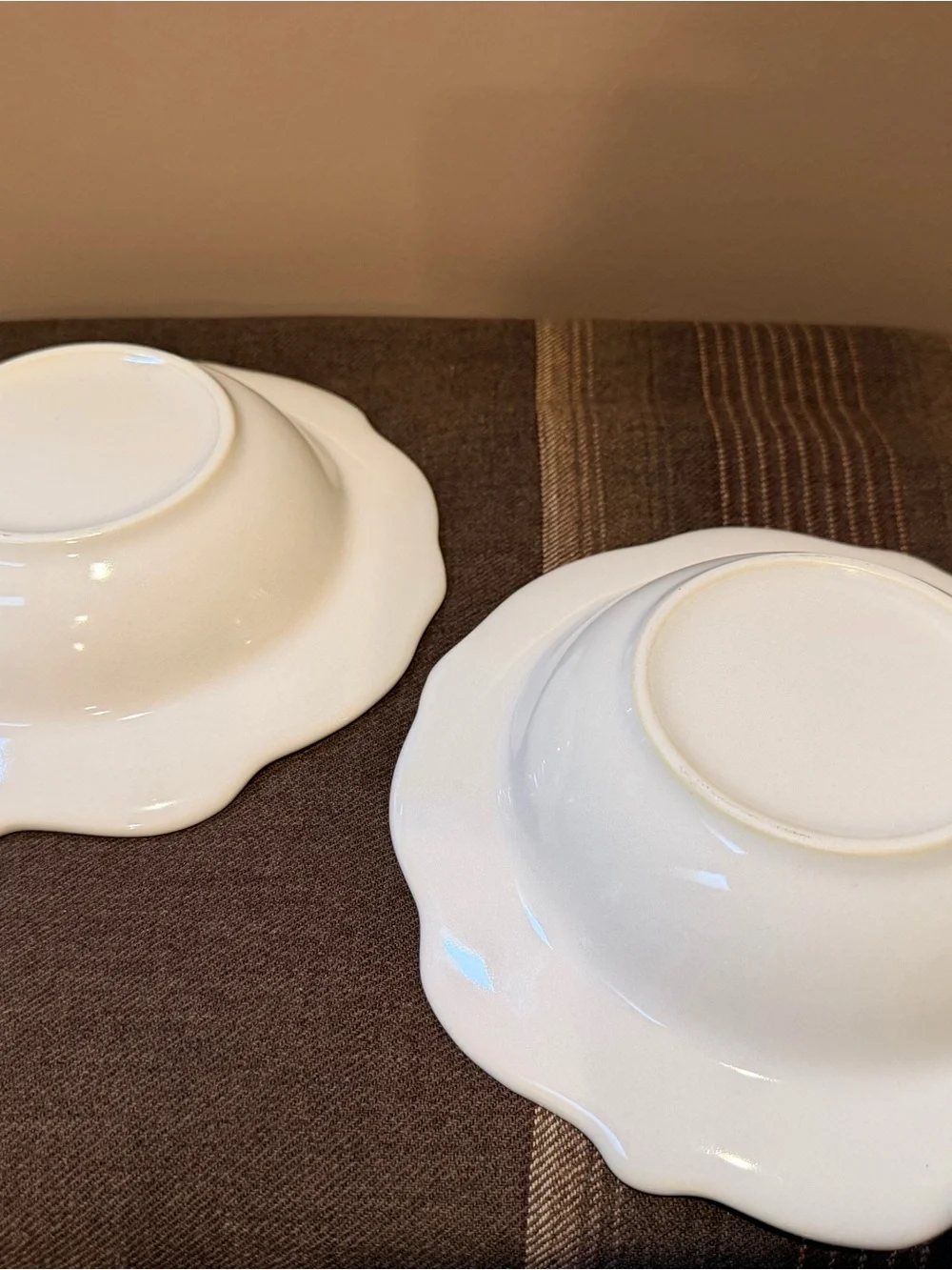 White Decorative Ceramic Soup Bowls - Set of 2